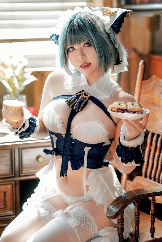 半半子 NO.76 碧蓝航线 柴郡抱枕 [56P-148MB]